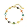 Wholesale Water Plating 18K Gold Plated Flower Stainless Steel Basic 304 Stainless Steel Bracelets