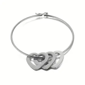 Silver / One Size / 3 Hearts