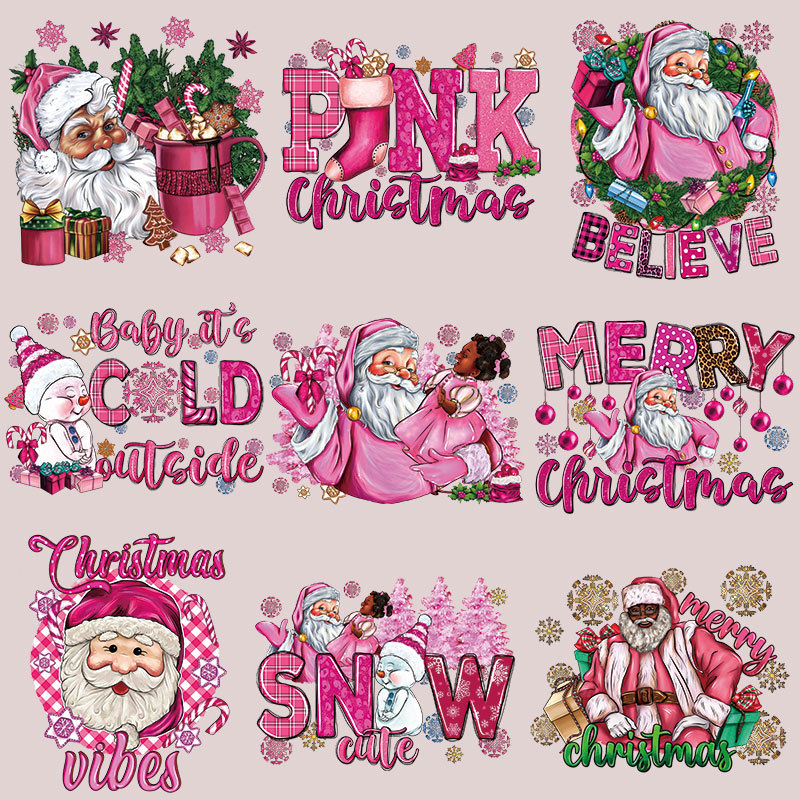 Wholesale Pink cartoon heat transfer pattern