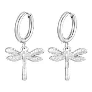 2.5*12 Welding Ring Dragonfly Steel Color Ear Clip