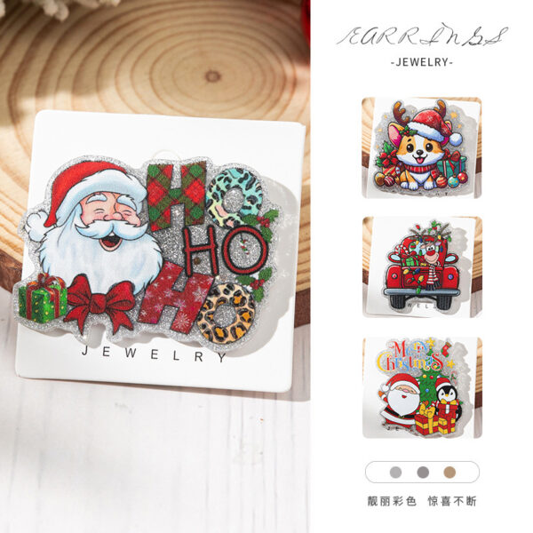 Wholesale Santa Claus brooches with a festive atmosphere, perfect for parties, bags, and cross-border decorations.
