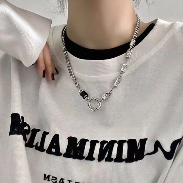 Wholesale Necklace men's fashion trend WANG Jiaer same style clavicle chain personality simple Handsome Men's hip hop neutral style accessories