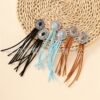 Wholesale Vintage Long Leather Tassel Bohemian Earrings