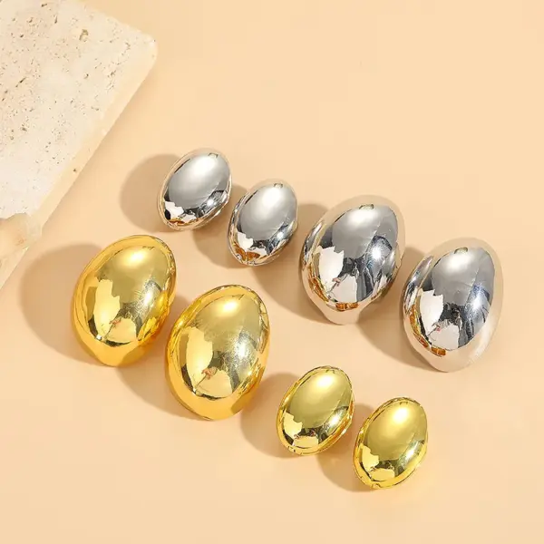 Wholesale 1 Pair Classic Style Solid Color Asymmetrical Plating Copper 14k Gold Plated Ear Studs