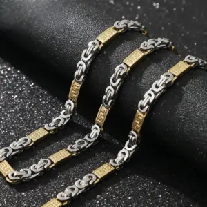 Steel Gold Necklace 6mm*60cm / Stainless Steel S.STEEL