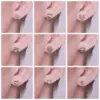 Wholesale Korean Copper Micro-set Zircon Peach Heart Pineapple Geometric Sweet Earrings