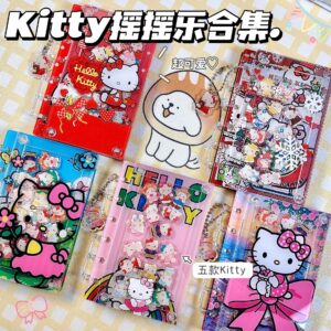 Wholesale [hellokitty] Original Cartoon A7 Loose-leaf Book Rocking Notebook Cute Girl Heart High Value