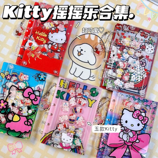 Wholesale [hellokitty] Original Cartoon A7 Loose-leaf Book Rocking Notebook Cute Girl Heart High Value