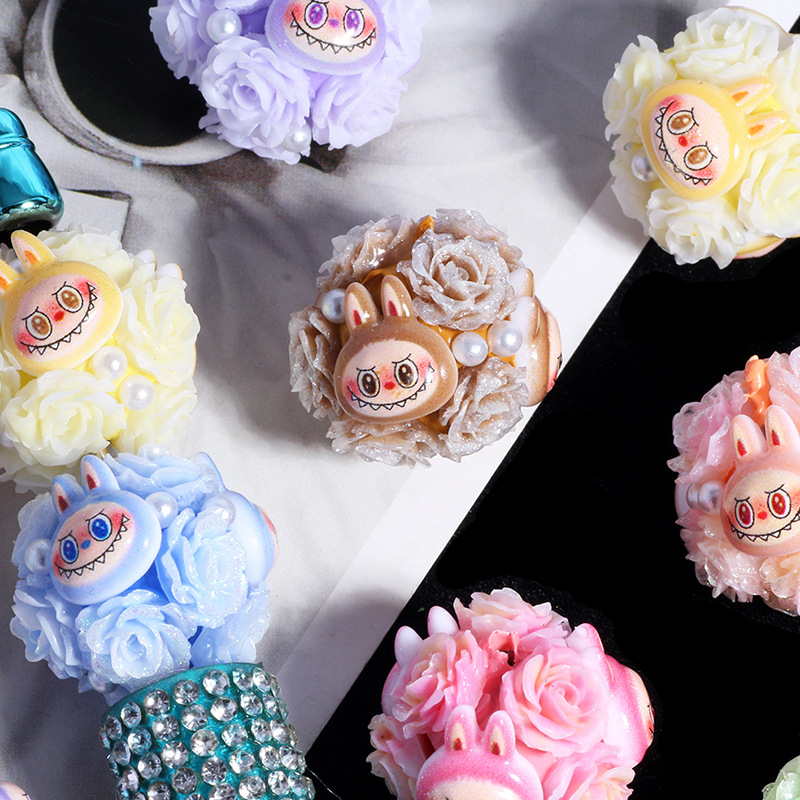 Wholesale DIY loose bead phone/keychain with straight holes - Monster Doll OLY Exclusive