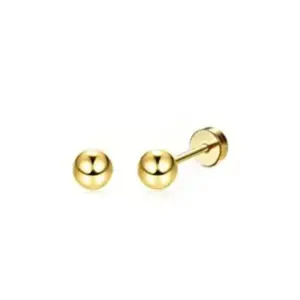 Gold / One Size / Ball stud earrings