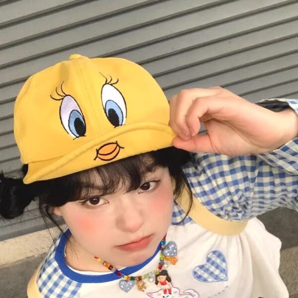 Wholesale South Korea Cui Di Cui Er overturned duck tongue hat cute little yellow duck embroidered Cui Di baseball cap
