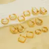 Wholesale 1 Pair Elegant U Shape Plating Stainless Steel Titanium Steel 18K Gold Plated Earrings