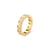 Wholesale PVD Coated Real Gold Plated 18K Gold Geometric 304 Stainless Steel Glam Waterproof Non Tarnish Rings