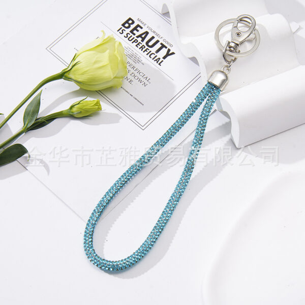 Wholesale Amazon diamond-encrusted keychain bag diy pendant small gifts European and American exquisite car key mobile phone pendant