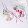 Wholesale cherry bag pendant resin fruit keychain