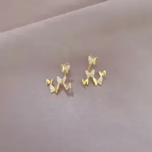 A201 [Copper Micro Inlay Silver Needle Gold Plating]]