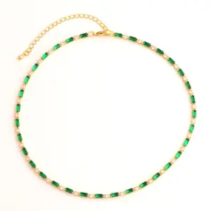 Green Necklace / 18K