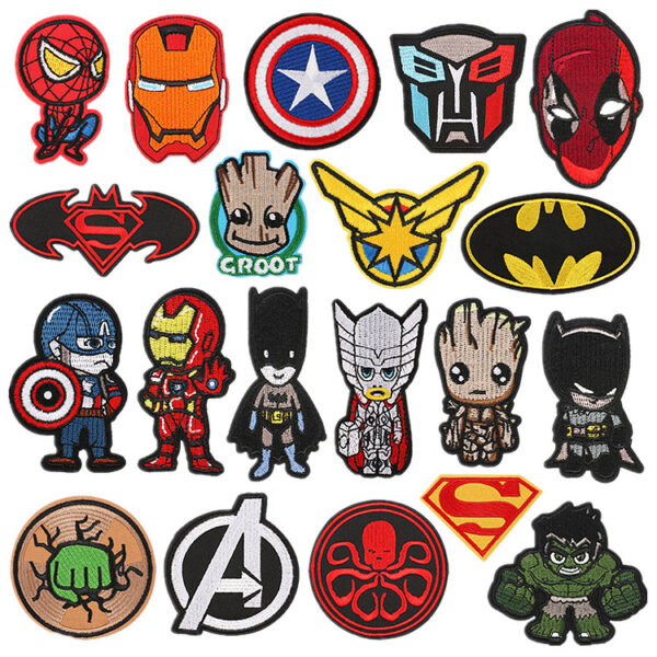 Wholesale Xiaotian Iron Man Embroidery Cloth Sticker Computer Embroidery Zhangzi Label Ironing Patch Cartoon Marvel Embroidery Hulk