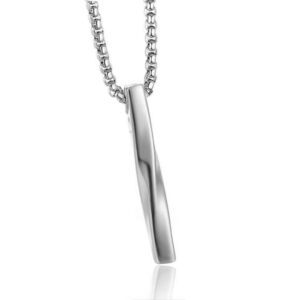 Twisted Silver with stainless steel chain