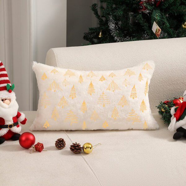Wholesale Christmas tree gold-stamped double-sided pillowcase