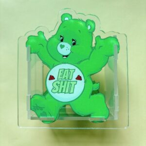 B222-dirty talk rainbow bear pen holder