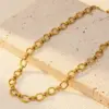 Wholesale Ion Plating (IP) 18K Gold Plated Solid Color 304 Stainless Steel Simple Style Classic Cool Waterproof Non Tarnish Necklace