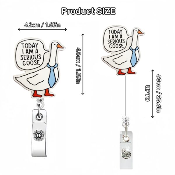 Wholesale Cross-border Hot-selling Creative Goose GOOSE Acrylic Fun Glitter Stretchable Badge Clip Chest Card Certificate Easy Pull Buckle