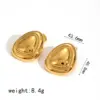 PVD Coated Real Gold Plated 18K Gold Geometric Star 304 Stainless Steel Modern Style Waterproof Non Tarnish Ear Studs