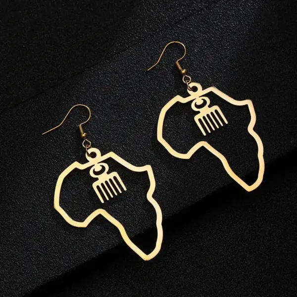 Water Plating 18K Gold Plated Geometric 201 Stainless Steel Fashion Earrings