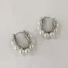 Wholesale 1 Pair Simple Style U Shape Plating Inlay Stainless Steel Artificial Pearls 14k Gold Plated Ear Studs