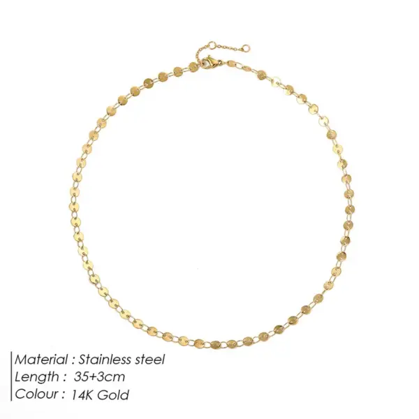 Wholesale PVD Coated Real Gold Plated U Shape 304 Stainless Steel Fashion Waterproof Non Tarnish 304 Stainless Steel Necklace
