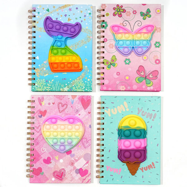 Wholesale Bubble pop Coil Book Decompression Silicone Book