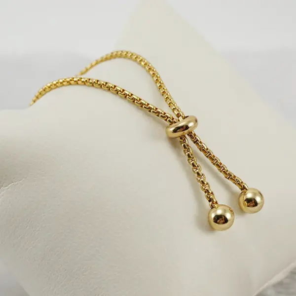 Wholesale Simple Style Geometric 304 Stainless Steel 18K Gold Plated Stainless Steel Bracelets In Bulk