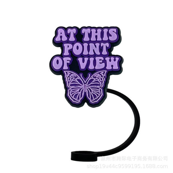 Wholesale New fashion trend straw cap cute cartoon cross-border straw sleeve silicone dust plug party straw cover decoration