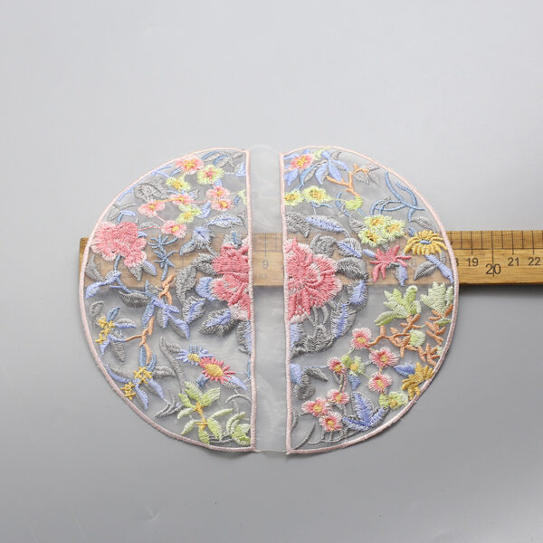 Wholesale Chinese-style embroidery split round patch clothing ethnic-style pattern embroidery piece Chinese-style applique embroidery patch decoration