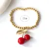 Wholesale Jewelry Cute Sweet Cherry Strawberry Copper Beaded Bracelets