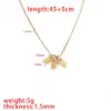 Wholesale 304 Stainless Steel Rectangle Ion Plating (IP) 18K Real Gold Plated Simple Style Waterproof Non Tarnish Box Chain Rose Gold Gold Silver Pendant Necklace