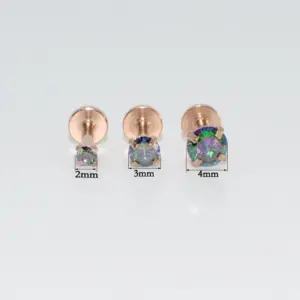 1 Piece Lip Rings Fashion Geometric 304 Stainless Steel Synthetic Opal Zircon Inlay Synthetic Opal Zircon 18K Gold Plated