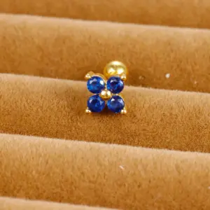 10 Gold Blue Diamond 1 Piece
