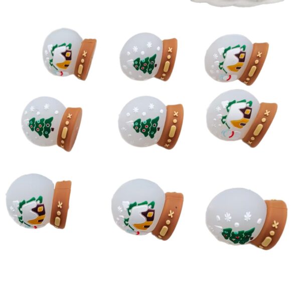 Wholesale 3D Christmas Cartoon Focus Beads DIY Silicone Beads