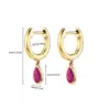 Wholesale 1 Pair IG Style Water Droplets Inlay Copper Zircon Gold Plated Drop Earrings