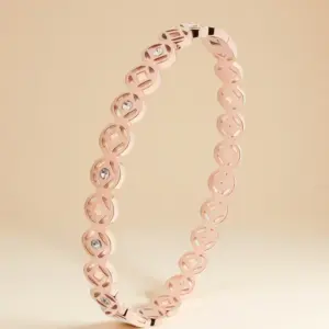 39-E-6 Rose Gold Copper Coin Bracelet