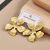 Irregular Heart Shaped Flower Stainless Steel 304 Vacuum Plated Earrings Fashionable Casual Modern Style For Women Daily Wear