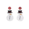 oly-4289fe94f94558f008b11b2530d5bbde Wholesale Fine Flash Cartoon Cute Christmas Snowman Acrylic Earrings Fun Creative