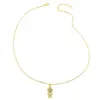 Wholesale Copper Cable Chain Plating Doll Necklace