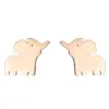 PVD Coated 18K Gold Real Gold Plated Animal 304 Stainless Steel Simple Style Waterproof Non Tarnish Ear Studs