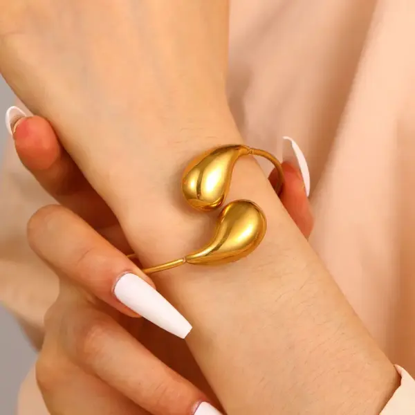 Wholesale Casual Simple Style Streetwear Geometric 304 Stainless Steel Bangle In Bulk