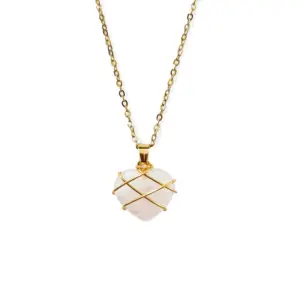 Pink crystal / With Chain