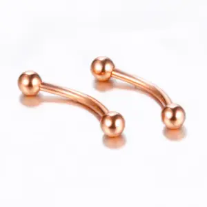 Single Rose Golden Ball / 1.2*8+3mm