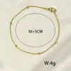 Wholesale Heart 304 Stainless Steel Titanium Steel Waterproof Non Tarnish No Inlaid PVD Coated Real Gold Plated 18K Gold Rose Gold Plated Women'S Anklet